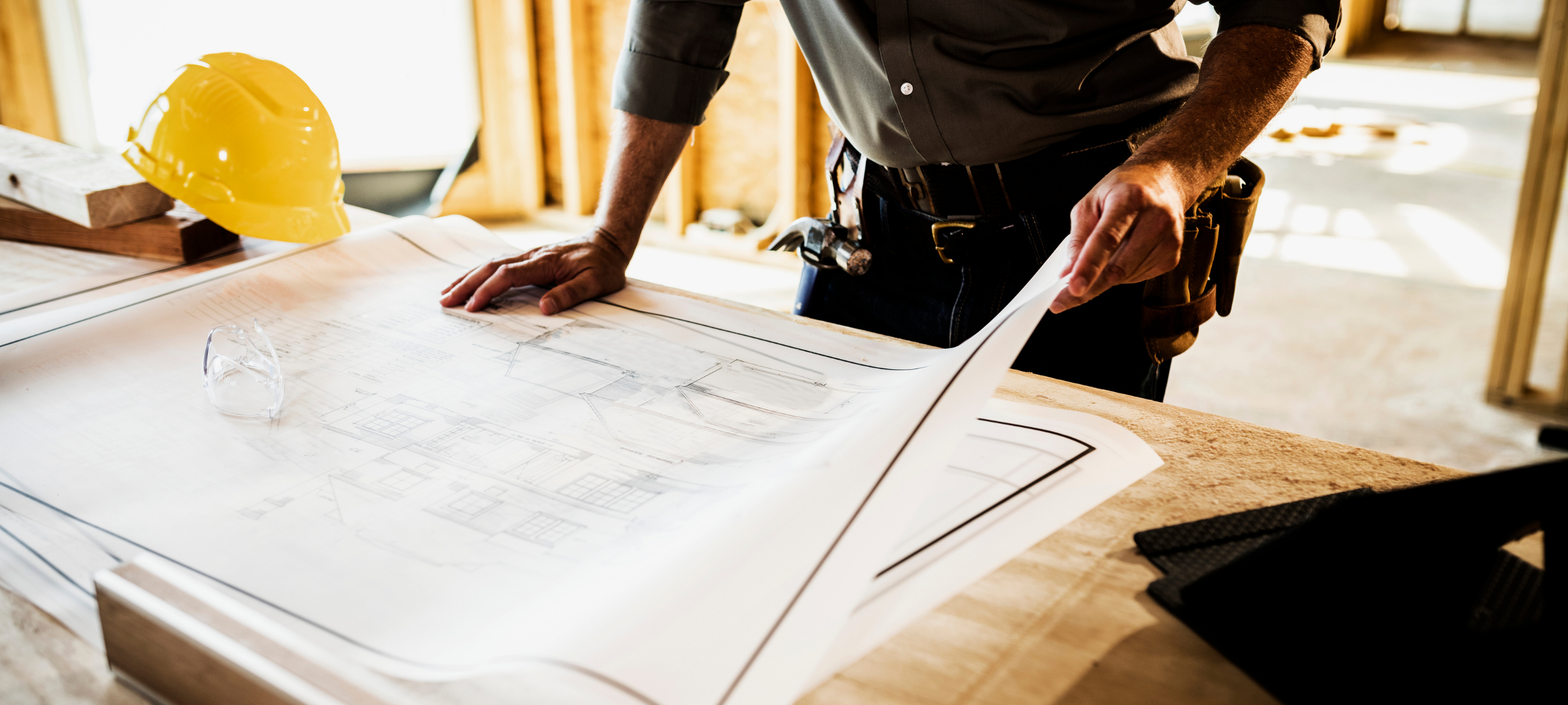 Modern construction project background